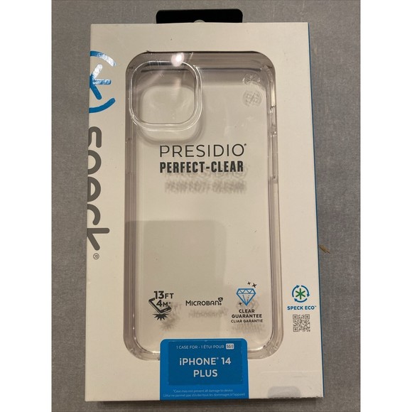 Speck Presidio Perfect Clear Drop Protection Case for iPhone 14 Plus Magsafe - Picture 1 of 6
